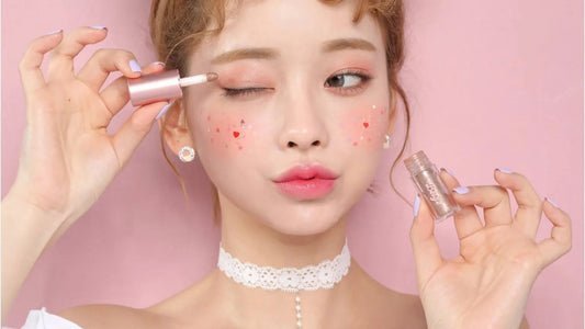 korean beauty star showing off her k-beauty style