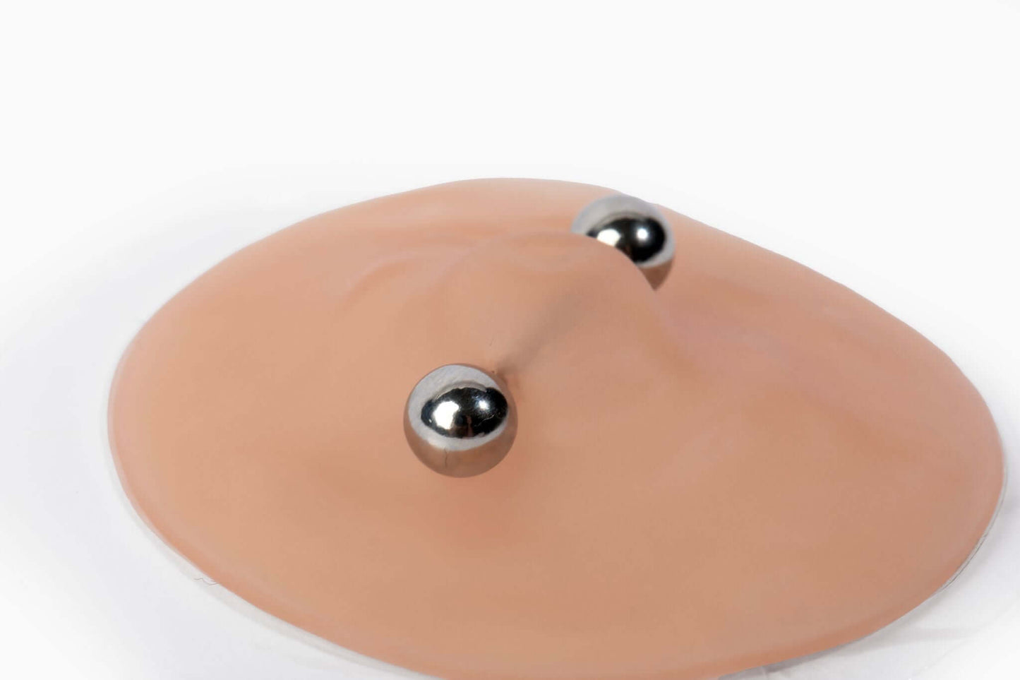 Pierced pasties for fake nipple piercings, image of nipple piercing pastie