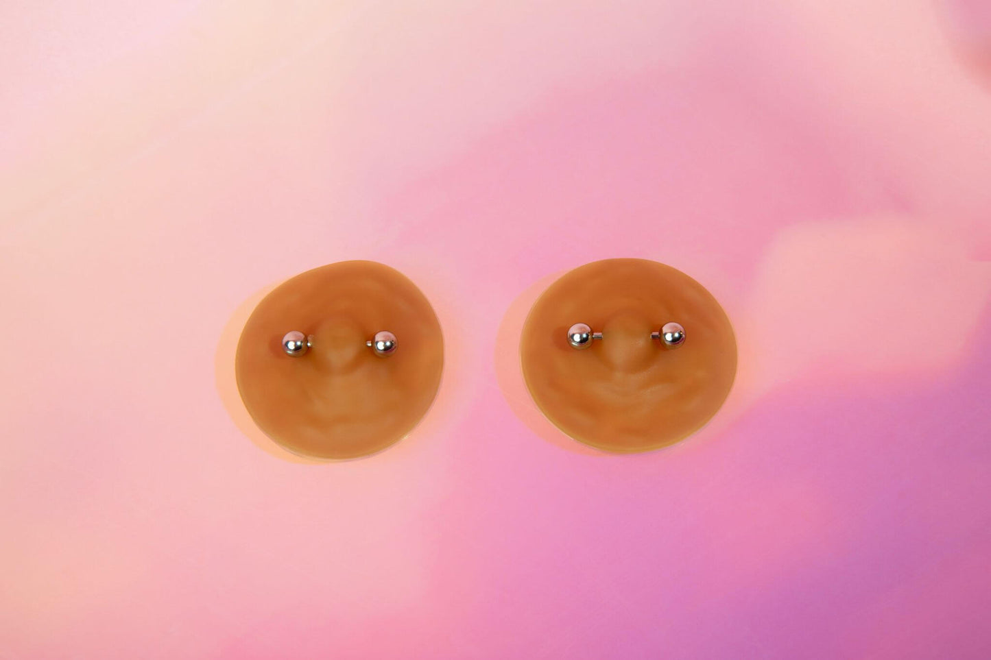 Pierced pasties for fake nipple piercings, image of nipple piercing pastie