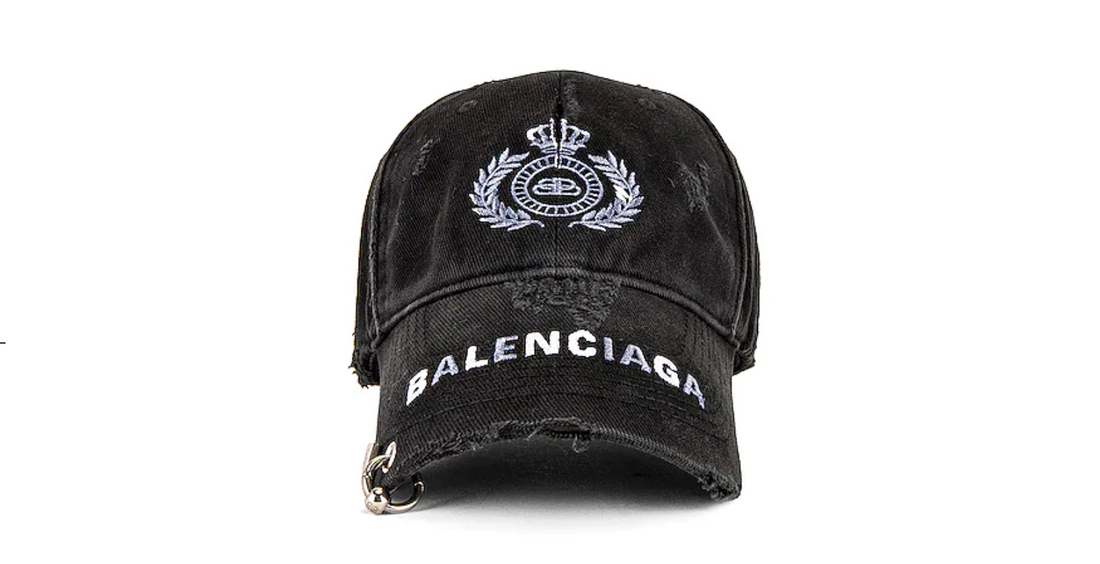 balenciaga hat featuring piercing details