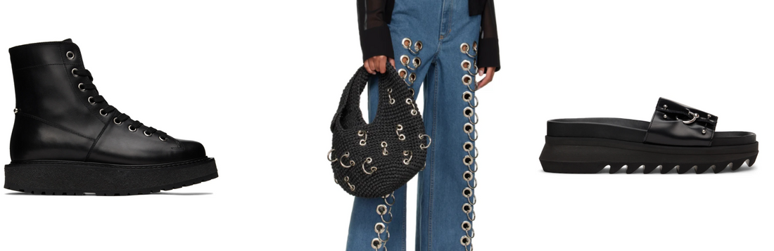collage of pierced clothing trends for Fashion Confidence Boos