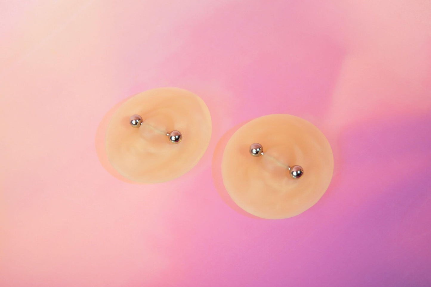 Pierced pasties for fake nipple piercings 